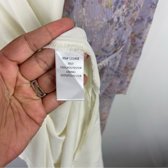 NEW Vici x Fate Dashing Daisies Chiffon Maxi Dress Purple Floral Size Medium - Picture 13 of 13